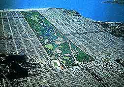  Aerial view of Golden Gate Park.